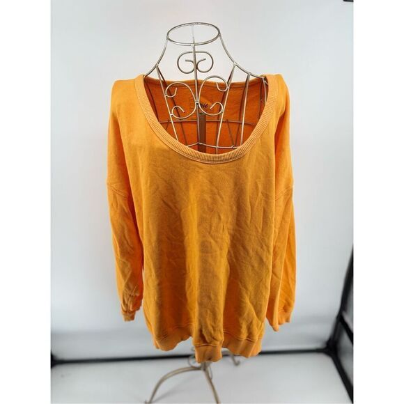 aerie Tops - Aerie yellow orange women’s sweatshirt size medium 100% cotton